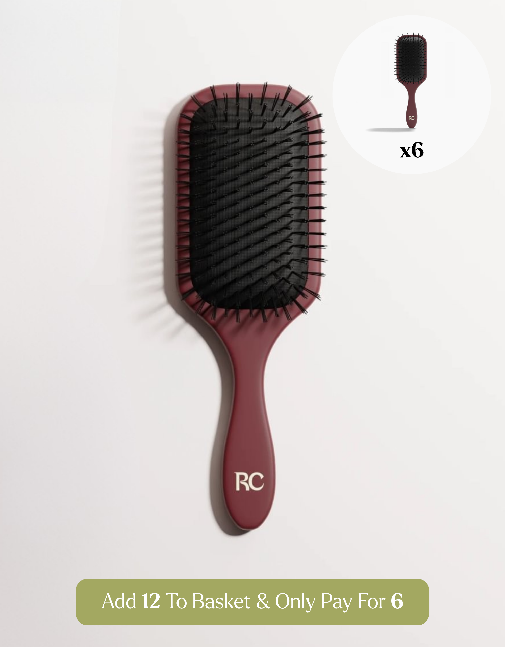 Paddle Brush - Claret