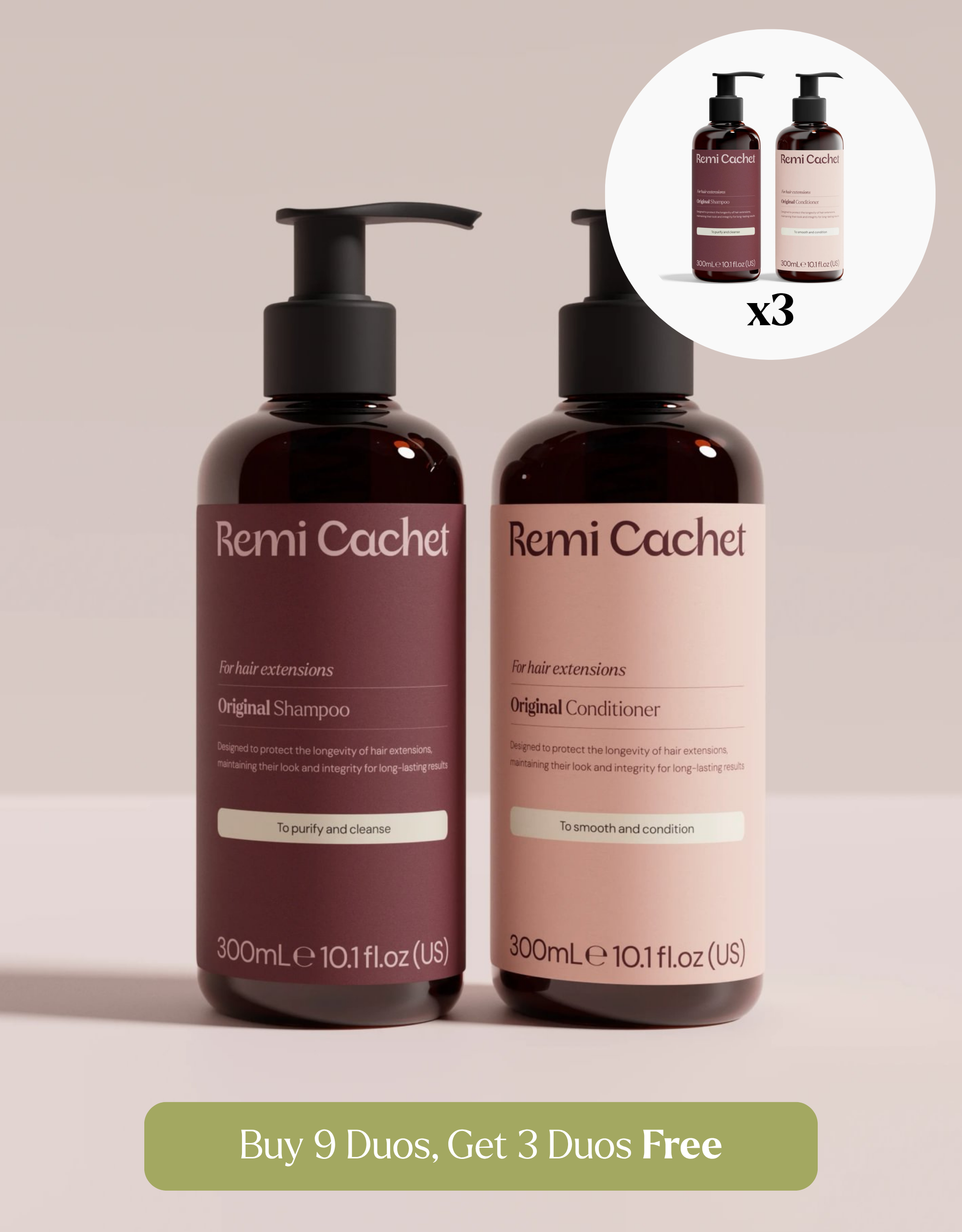 Remi Cachet Shampoo & Conditioner Duo 300ml