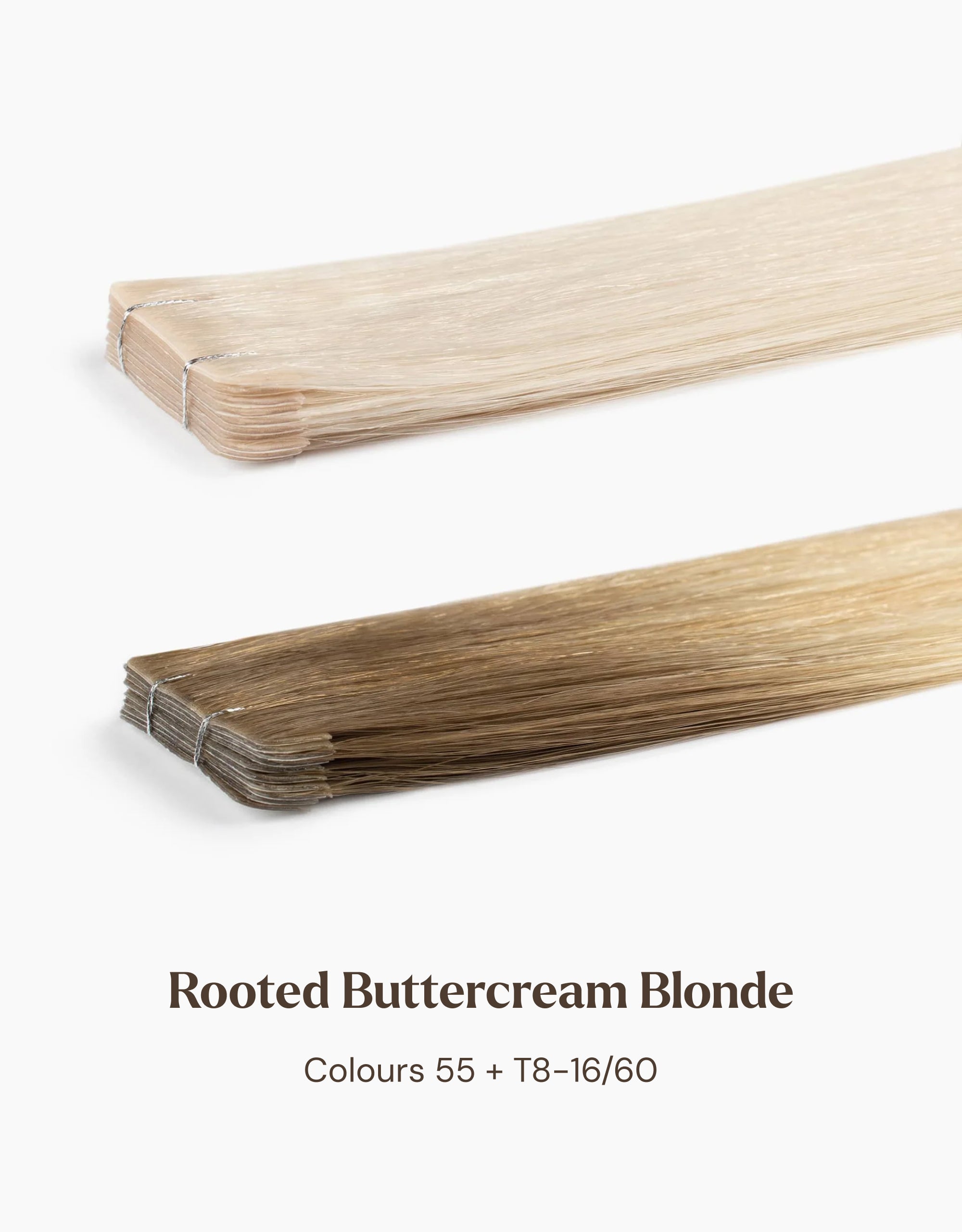 Rooted Buttercream Blonde Blend Injection Tape Bundle
