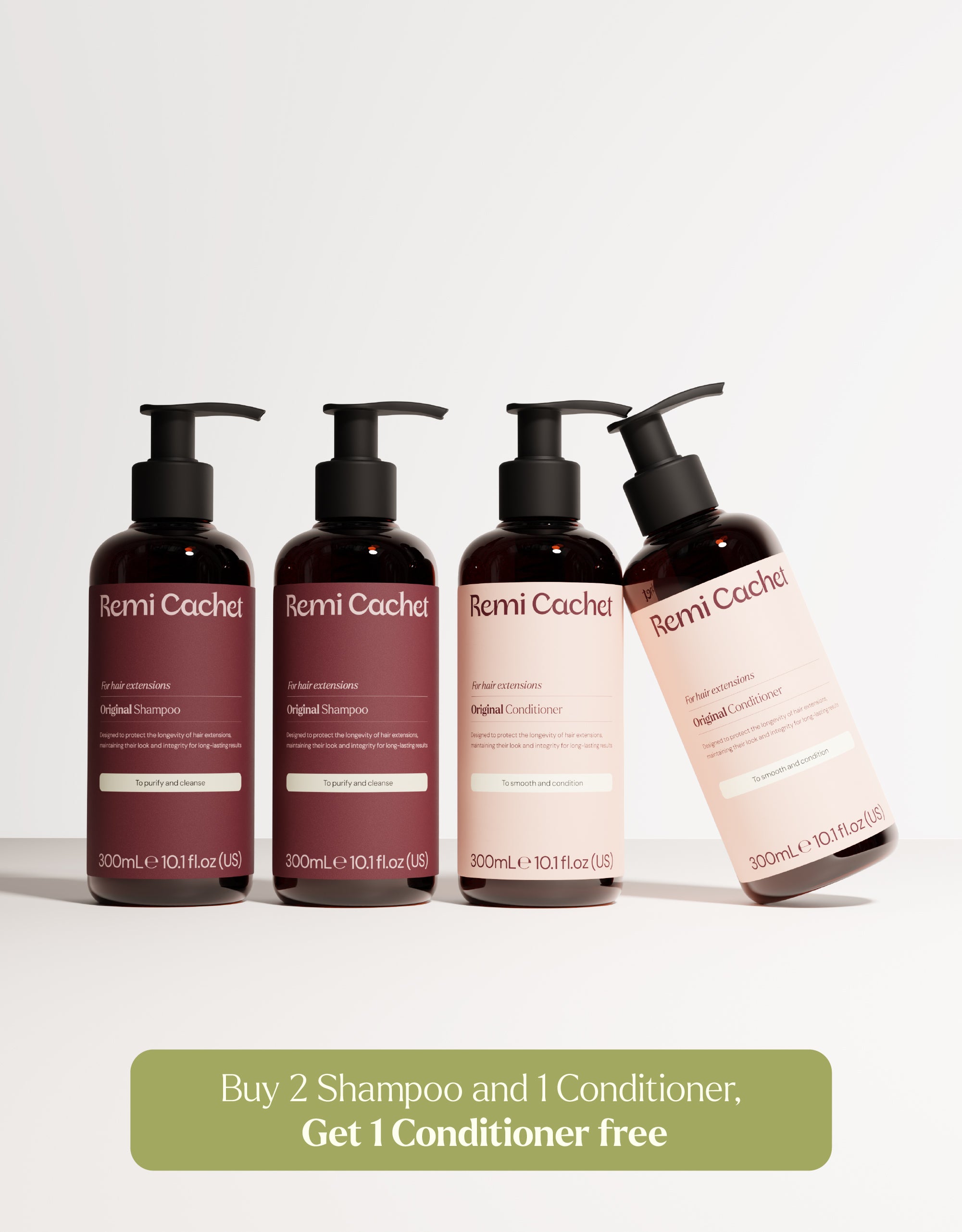 300ml Shampoo & Conditioner 4-Pack Bundle