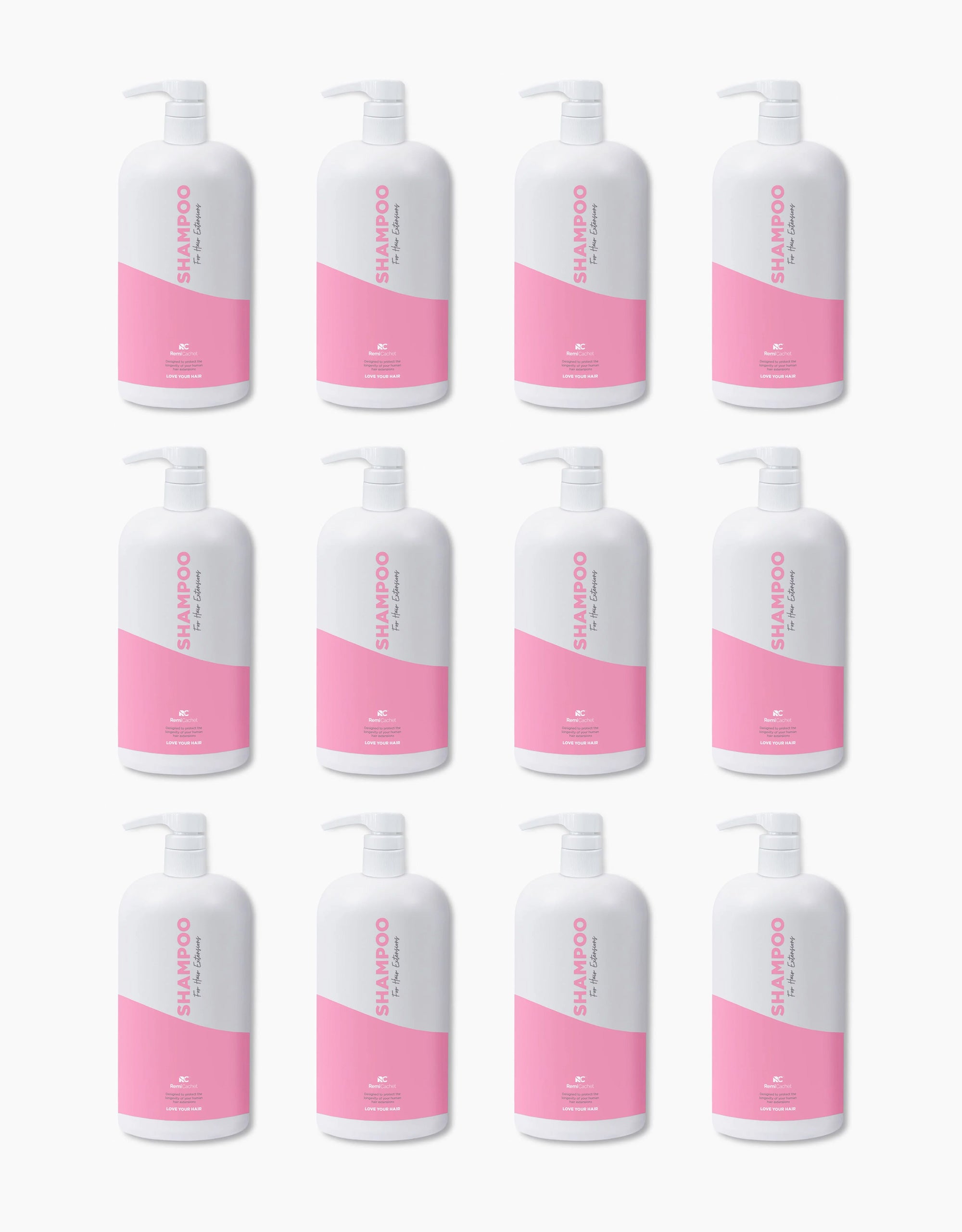 Hair Extension Shampoo 1 Litre - 12 Pack Retail Bundle