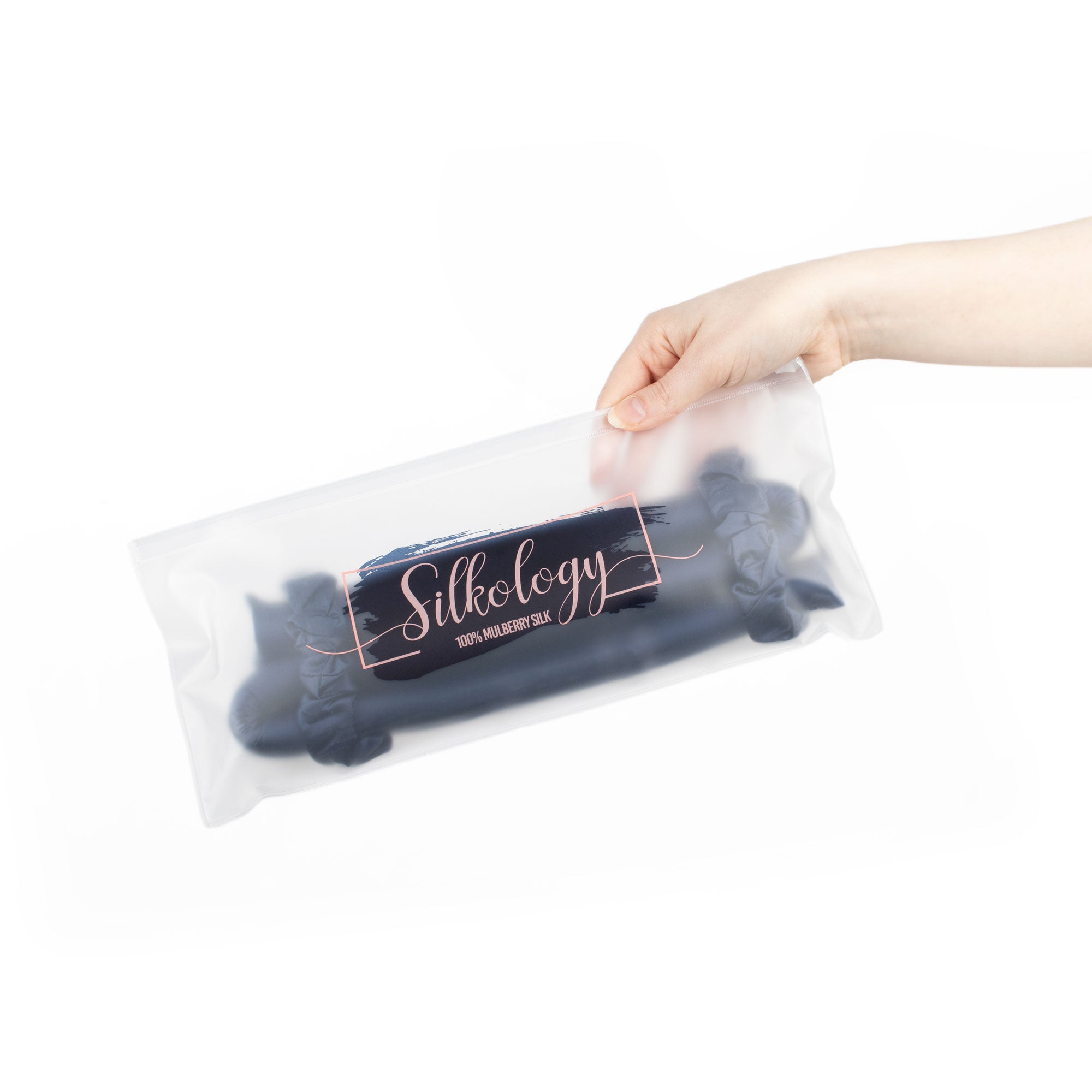 Silkology Heatless Hair Curler 100% Silk - Navy